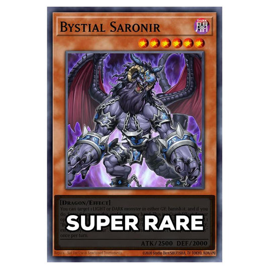 Bystial Saronir RA05-EN023 card from the Yu-Gi-Oh! set Rarity Collection 5