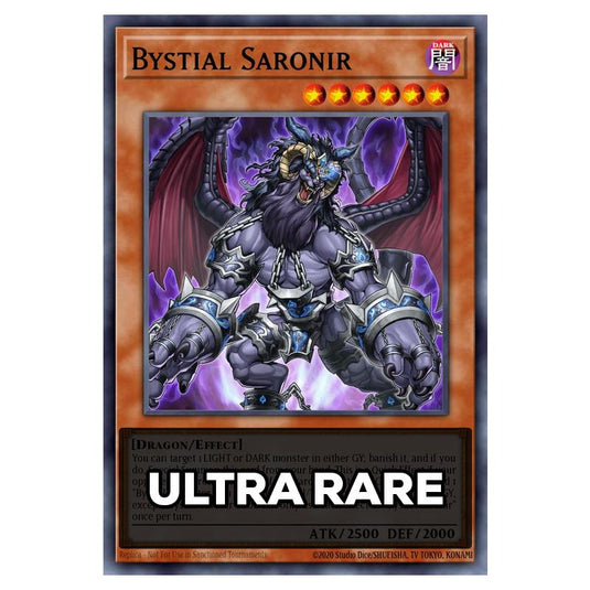 Bystial Saronir RA05-EN023 card from the Yu-Gi-Oh! set Rarity Collection 5