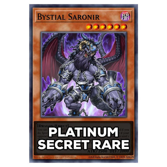 Bystial Saronir RA05-EN023 card from the Yu-Gi-Oh! set Rarity Collection 5