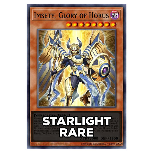 Imsety, Glory of Horus RA05-EN027 card from the Yu-Gi-Oh! set Rarity Collection 5