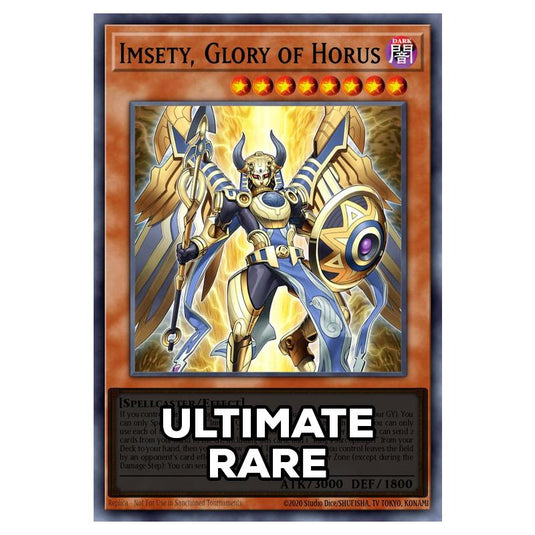 Imsety, Glory of Horus RA05-EN027 card from the Yu-Gi-Oh! set Rarity Collection 5