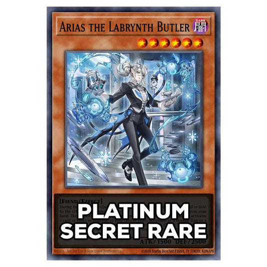 Arias the Labrynth Butler RA05-EN028 card from the Yu-Gi-Oh! set Rarity Collection 5