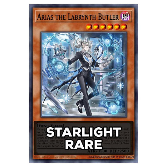 Arias the Labrynth Butler RA05-EN028 card from the Yu-Gi-Oh! set Rarity Collection 5