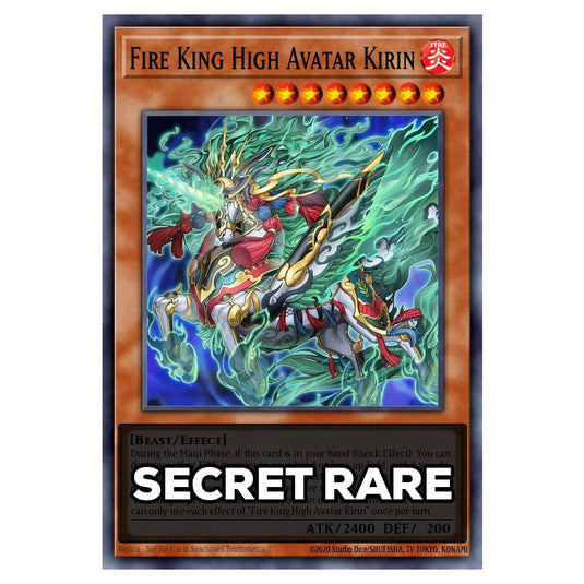 Fire King High Avatar Kirin RA05-EN032 card from the Yu-Gi-Oh! set Rarity Collection 5