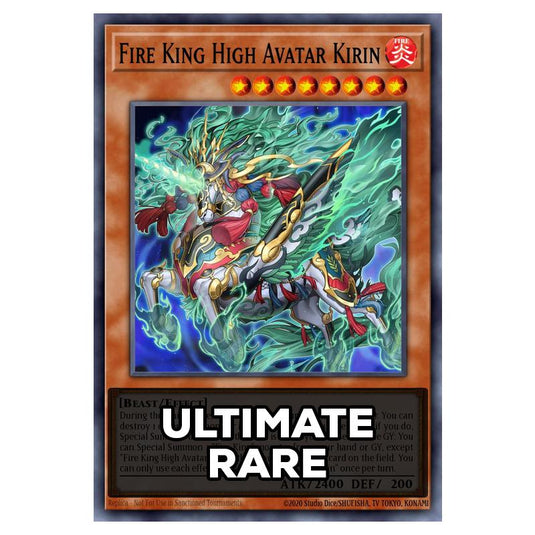 Fire King High Avatar Kirin RA05-EN032 card from the Yu-Gi-Oh! set Rarity Collection 5