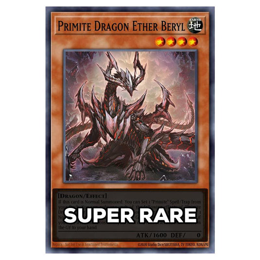 Primite Dragon Ether Beryl RA05-EN033 card from the Yu-Gi-Oh! set Rarity Collection 5
