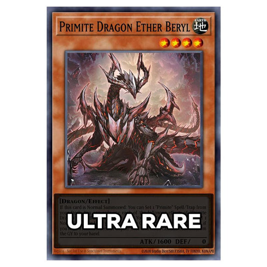 Primite Dragon Ether Beryl RA05-EN033 card from the Yu-Gi-Oh! set Rarity Collection 5