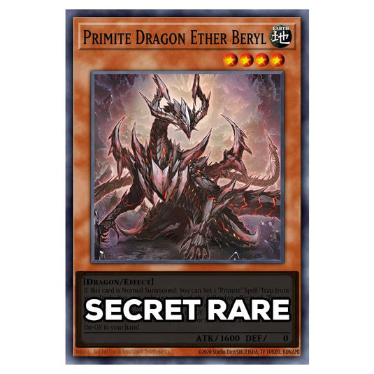 Primite Dragon Ether Beryl RA05-EN033 card from the Yu-Gi-Oh! set Rarity Collection 5