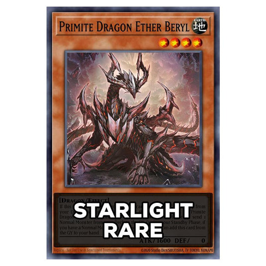 Primite Dragon Ether Beryl RA05-EN033 card from the Yu-Gi-Oh! set Rarity Collection 5