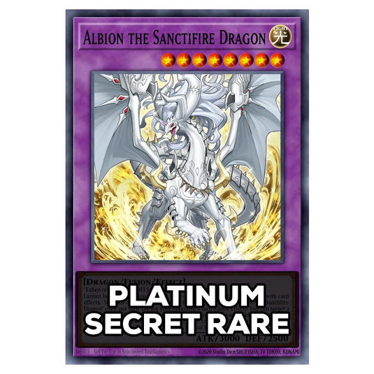 Albion the Sanctifire Dragon RA05-EN037 card from the Yu-Gi-Oh! set Rarity Collection 5