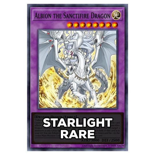 Albion the Sanctifire Dragon RA05-EN037 card from the Yu-Gi-Oh! set Rarity Collection 5