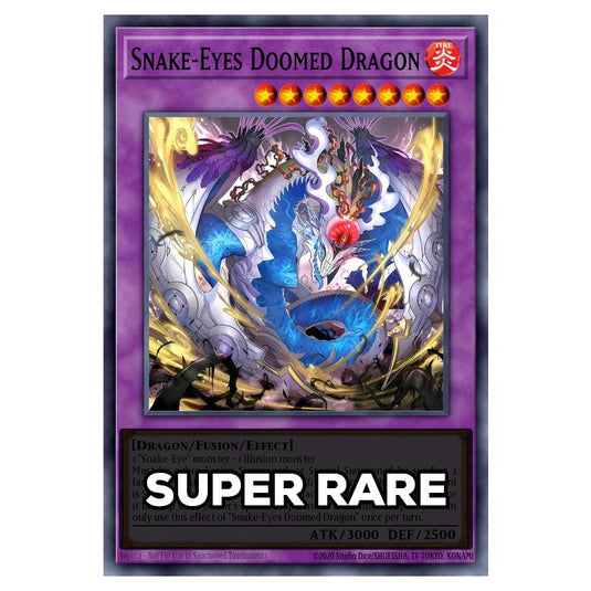 Snake-Eyes Doomed Dragon RA05-EN039 card from the Yu-Gi-Oh! set Rarity Collection 5