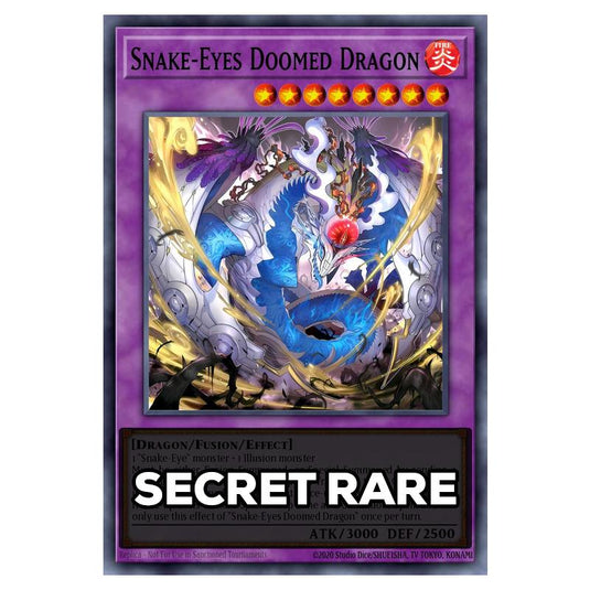 Snake-Eyes Doomed Dragon RA05-EN039 card from the Yu-Gi-Oh! set Rarity Collection 5