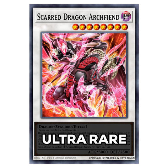 Scarred Dragon Archfiend RA05-EN044 card from the Yu-Gi-Oh! set Rarity Collection 5