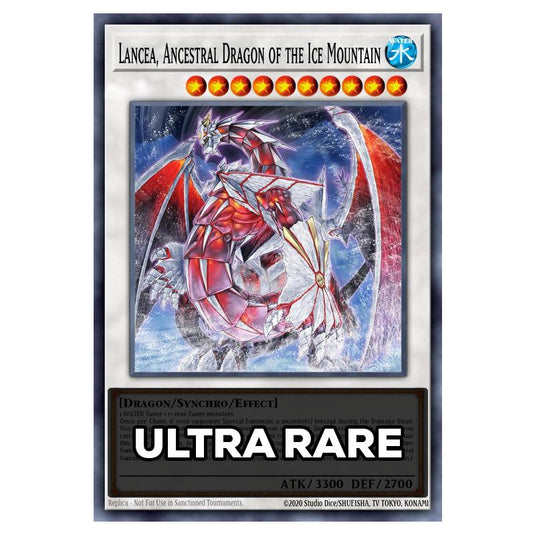 Lancea, Ancestral Dragon of the Ice Mountain RA05-EN045 card from the Yu-Gi-Oh! set Rarity Collection 5
