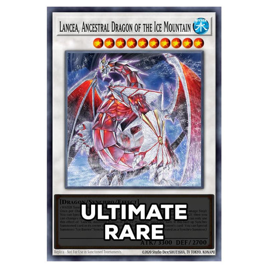 Lancea, Ancestral Dragon of the Ice Mountain RA05-EN045 card from the Yu-Gi-Oh! set Rarity Collection 5