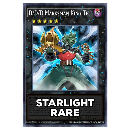 D/D/D Marksman King Tell RA05-EN047 card from the Yu-Gi-Oh! set Rarity Collection 5