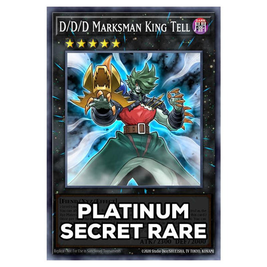 D/D/D Marksman King Tell RA05-EN047 card from the Yu-Gi-Oh! set Rarity Collection 5