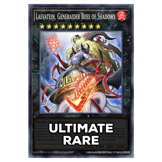 Laevatein, Generaider Boss of Shadows RA05-EN051 card from the Yu-Gi-Oh! set Rarity Collection 5