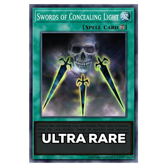 Swords of Concealing Light RA05-EN059 card from the Yu-Gi-Oh! set Rarity Collection 5