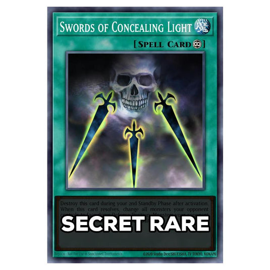 Swords of Concealing Light RA05-EN059 card from the Yu-Gi-Oh! set Rarity Collection 5