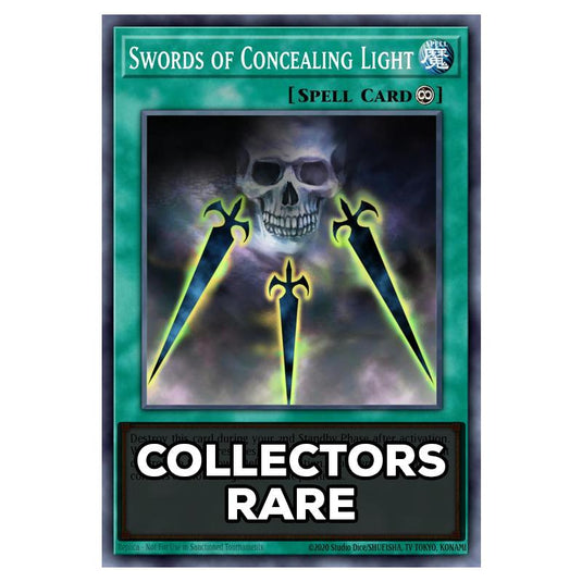 Swords of Concealing Light RA05-EN059 card from the Yu-Gi-Oh! set Rarity Collection 5