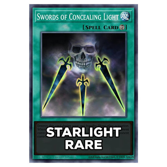 Swords of Concealing Light RA05-EN059 card from the Yu-Gi-Oh! set Rarity Collection 5