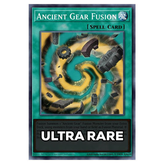 Ancient Gear Fusion RA05-EN063 card from the Yu-Gi-Oh! set Rarity Collection 5