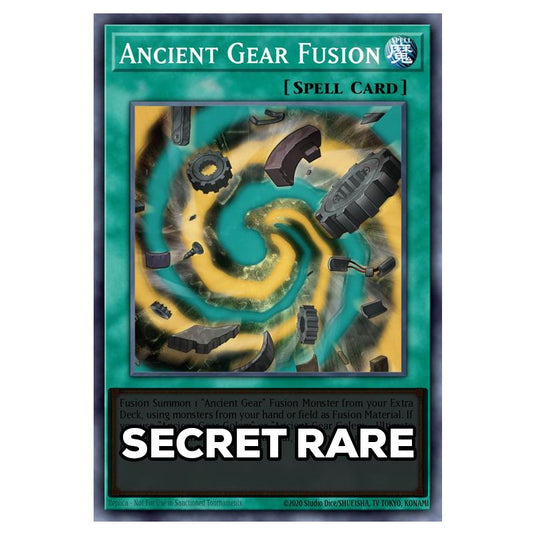 Ancient Gear Fusion RA05-EN063 card from the Yu-Gi-Oh! set Rarity Collection 5
