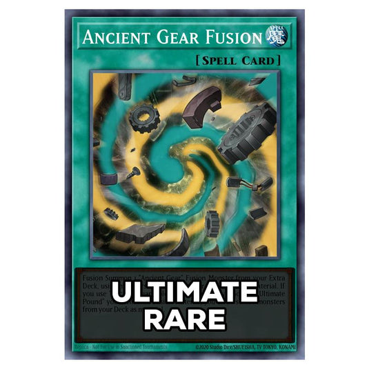 Ancient Gear Fusion RA05-EN063 card from the Yu-Gi-Oh! set Rarity Collection 5
