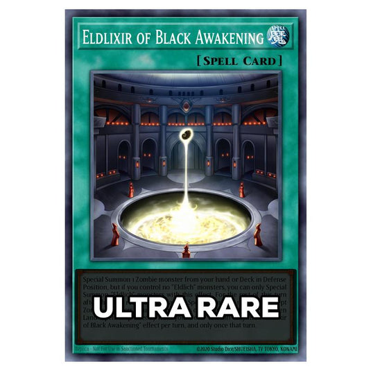 Eldlixir of Black Awakening RA05-EN065 card from the Yu-Gi-Oh! set Rarity Collection 5