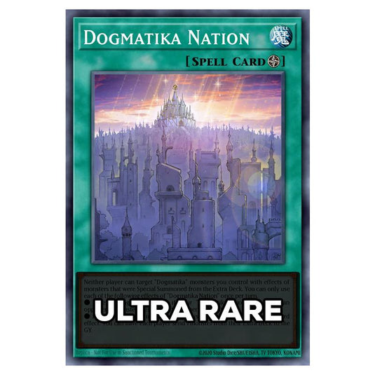 Dogmatika Nation RA05-EN066 card from the Yu-Gi-Oh! set Rarity Collection 5