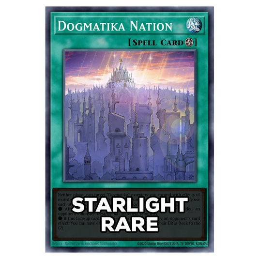 Dogmatika Nation RA05-EN066 card from the Yu-Gi-Oh! set Rarity Collection 5