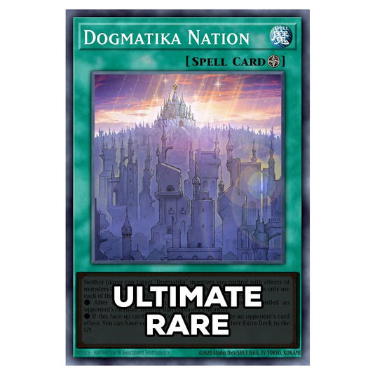 Dogmatika Nation RA05-EN066 card from the Yu-Gi-Oh! set Rarity Collection 5