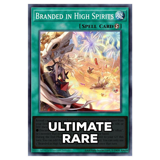 Branded in High Spirits RA05-EN067 card from the Yu-Gi-Oh! set Rarity Collection 5