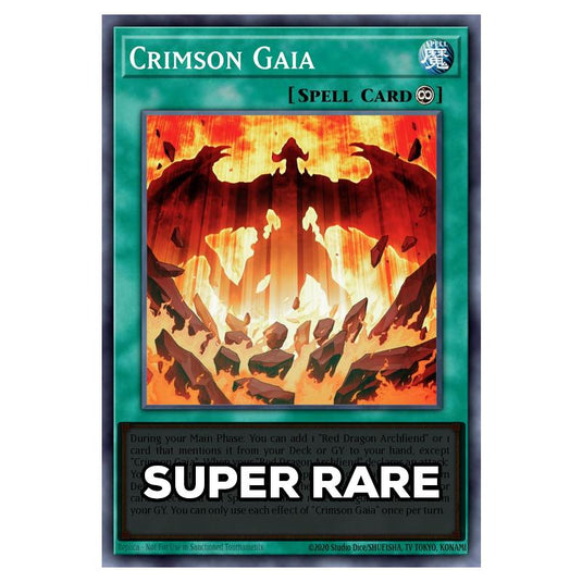 Crimson Gaia RA05-EN070 card from the Yu-Gi-Oh! set Rarity Collection 5