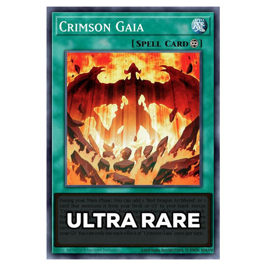 Crimson Gaia RA05-EN070 card from the Yu-Gi-Oh! set Rarity Collection 5