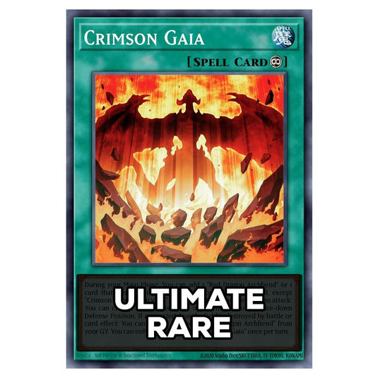 Crimson Gaia RA05-EN070 card from the Yu-Gi-Oh! set Rarity Collection 5