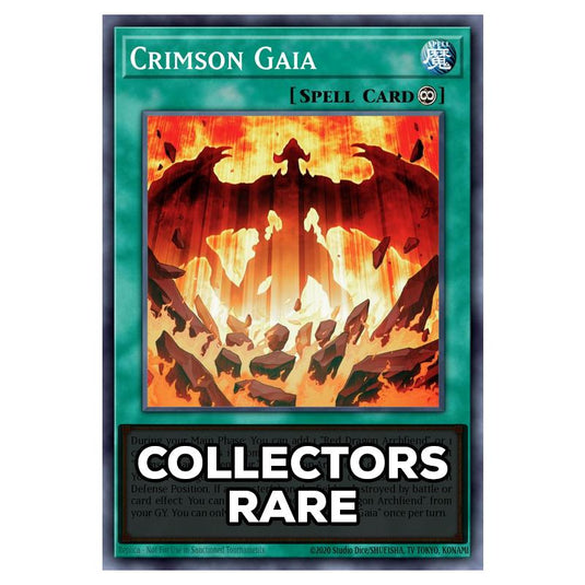 Crimson Gaia RA05-EN070 card from the Yu-Gi-Oh! set Rarity Collection 5