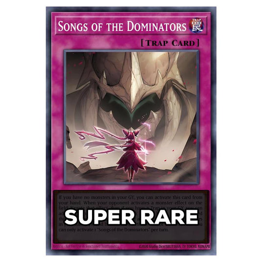 Songs of the Dominators RA05-EN081 card from the Yu-Gi-Oh! set Rarity Collection 5