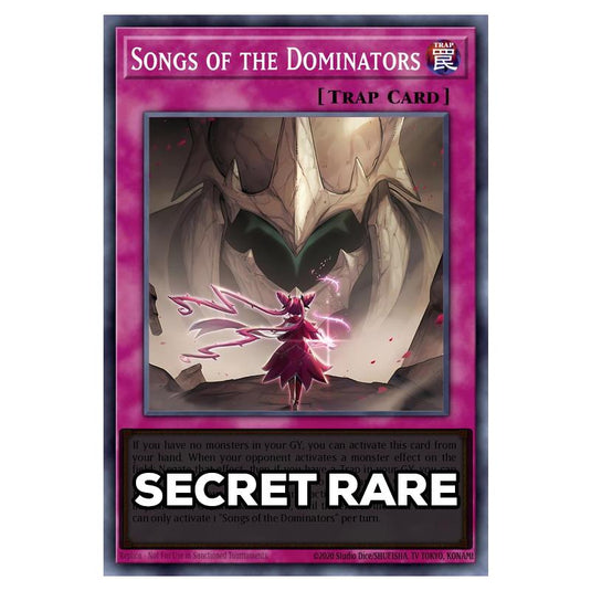 Songs of the Dominators RA05-EN081 card from the Yu-Gi-Oh! set Rarity Collection 5
