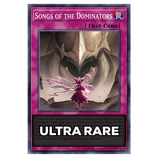 Songs of the Dominators RA05-EN081 card from the Yu-Gi-Oh! set Rarity Collection 5