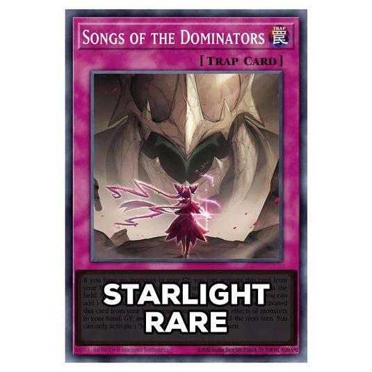 Songs of the Dominators RA05-EN081 card from the Yu-Gi-Oh! set Rarity Collection 5