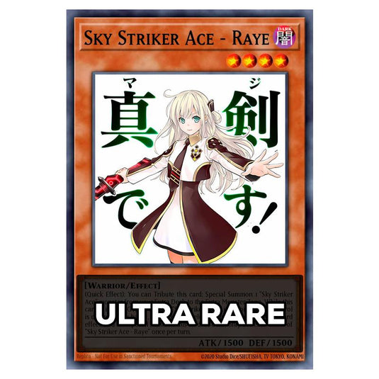 Sky Striker Ace - Raye RA05-EN093 card from the Yu-Gi-Oh! set Rarity Collection 5