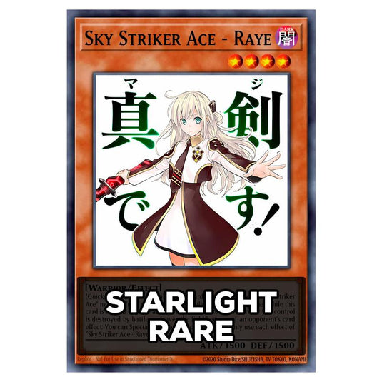 Sky Striker Ace - Raye RA05-EN093 card from the Yu-Gi-Oh! set Rarity Collection 5