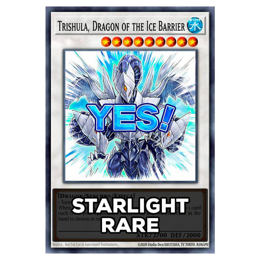 Trishula, Dragon of the Ice Barrier RA05-EN101 card from the Yu-Gi-Oh! set Rarity Collection 5