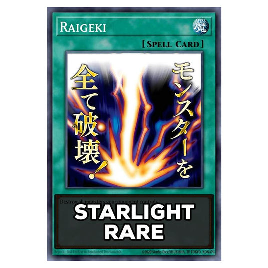 Raigeki RA05-EN110 card from the Yu-Gi-Oh! set Rarity Collection 5