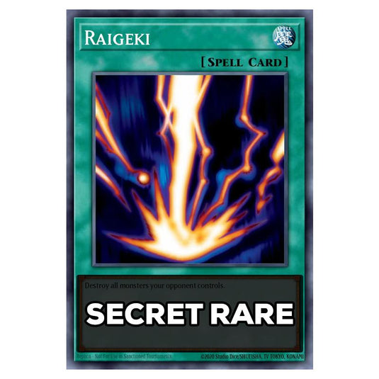 Raigeki RA05-EN110a card from the Yu-Gi-Oh! set Rarity Collection 5