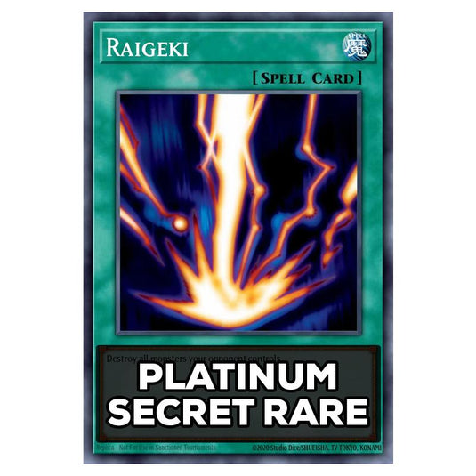 Raigeki RA05-EN110a card from the Yu-Gi-Oh! set Rarity Collection 5