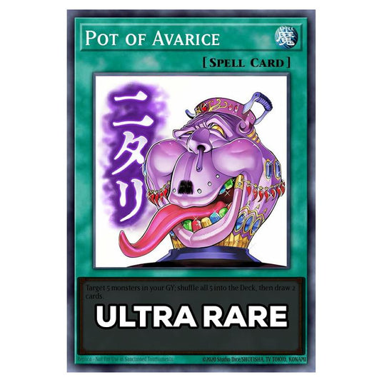 Pot of Avarice RA05-EN114 card from the Yu-Gi-Oh! set Rarity Collection 5